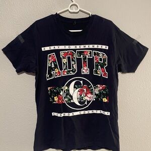 Preshrunk Large A day To Remember band T shirt Band Merch Tultex Floral Pattern